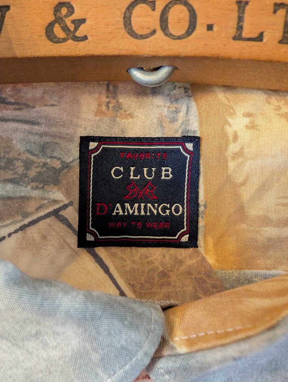 80s/90s - "Club D'Amingo" Abstract Print Short Sleeve Button-Up Shirt - Picture 4 of 12